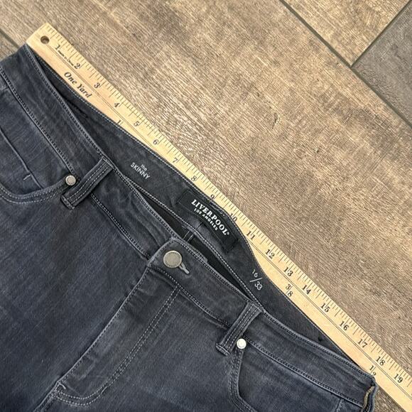 Liverpool Women's Kaylee Skinny Jean Dark Grey Wash Size 16/33 - Picture 5 of 7